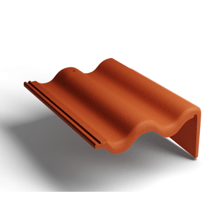 Боковая правая черепица Classic Кирпично-красный Kriastak