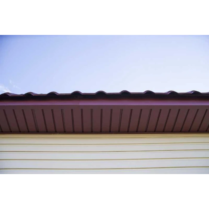 Софит металлический без перфорации 0,45 Drap с пленкой RAL 1014 слоновая кость